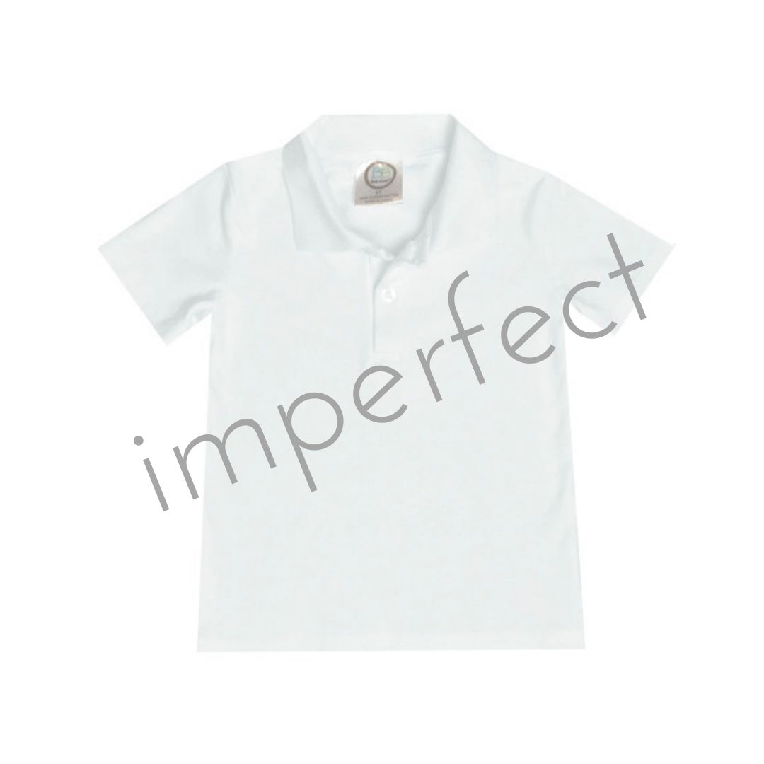 IMPERFECT Blank Boy's Short Sleeve Polo Style Collared Shirt